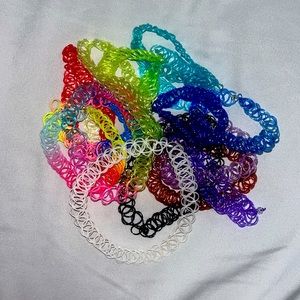 16 Multicolored 90s Chokers🛼🌸